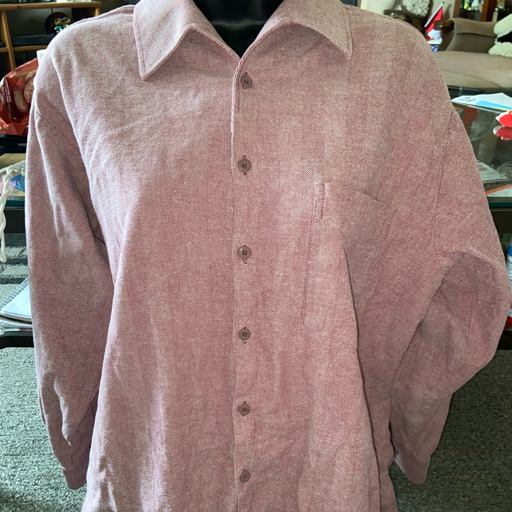 Sportex Button Up V-Neck Long Sleeve Shirt